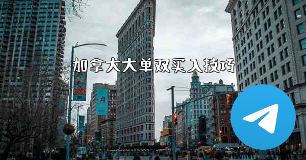 加拿大大单双买入技巧