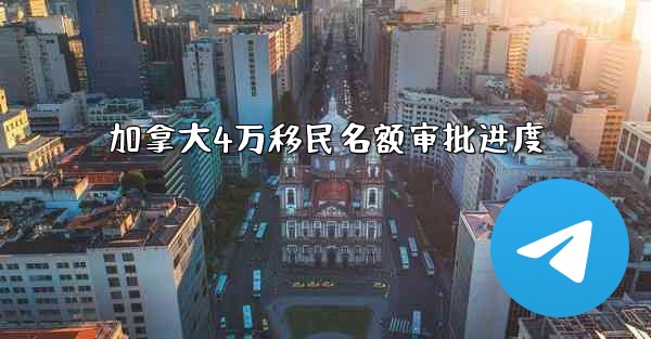 加拿大4万移民名额审批进度